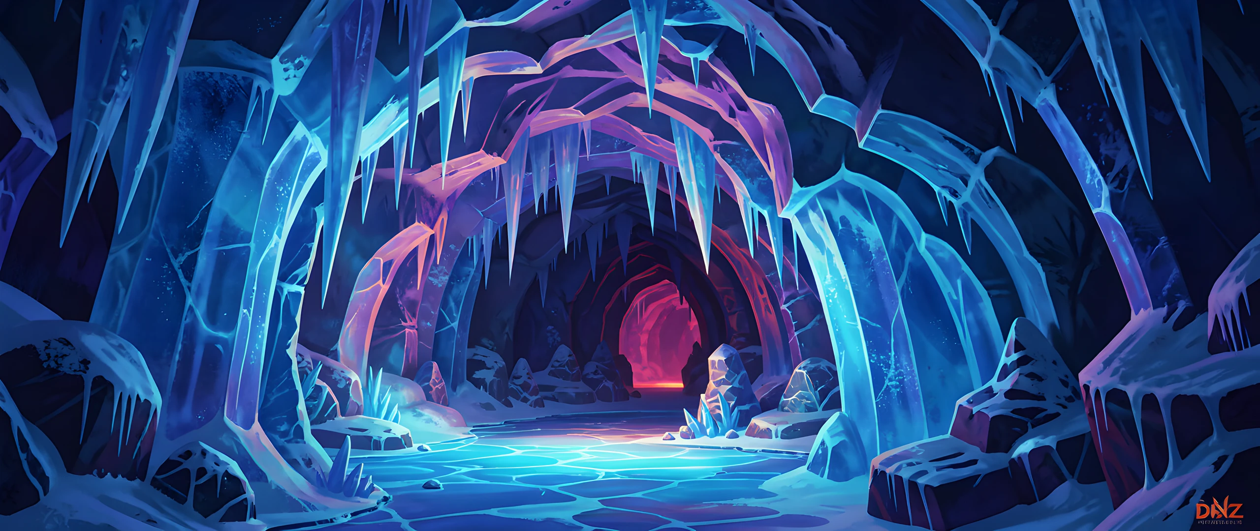Frozen Blue Oasis