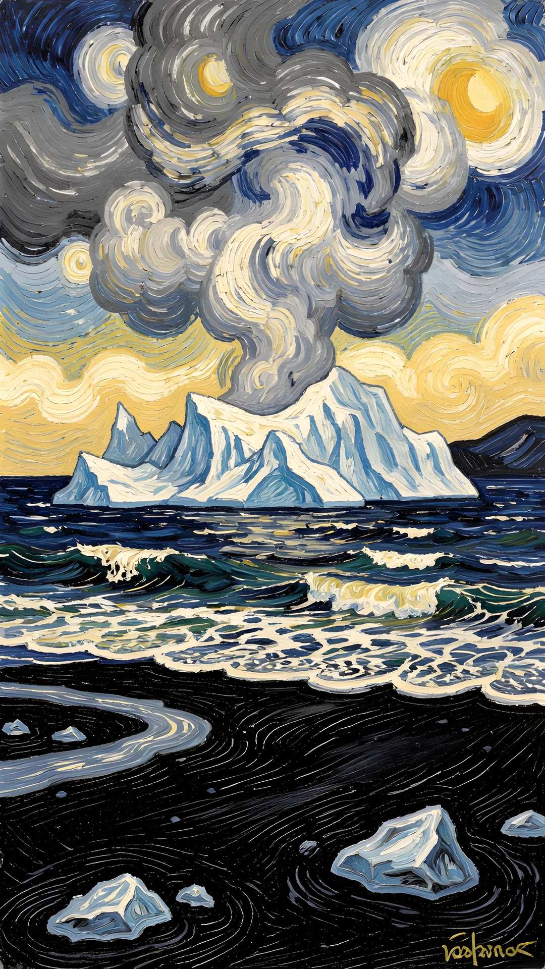 Vibrant Ice Landscapes