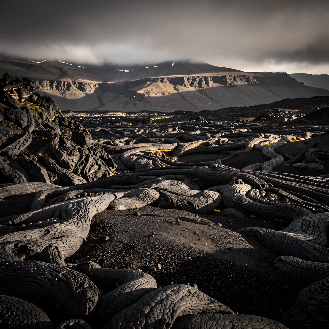 Lava Landscape Black