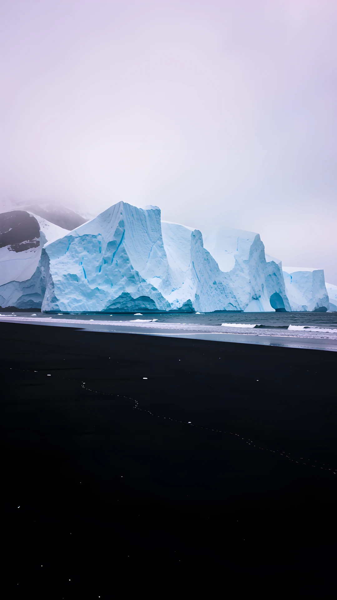Frozen Coastal Scene