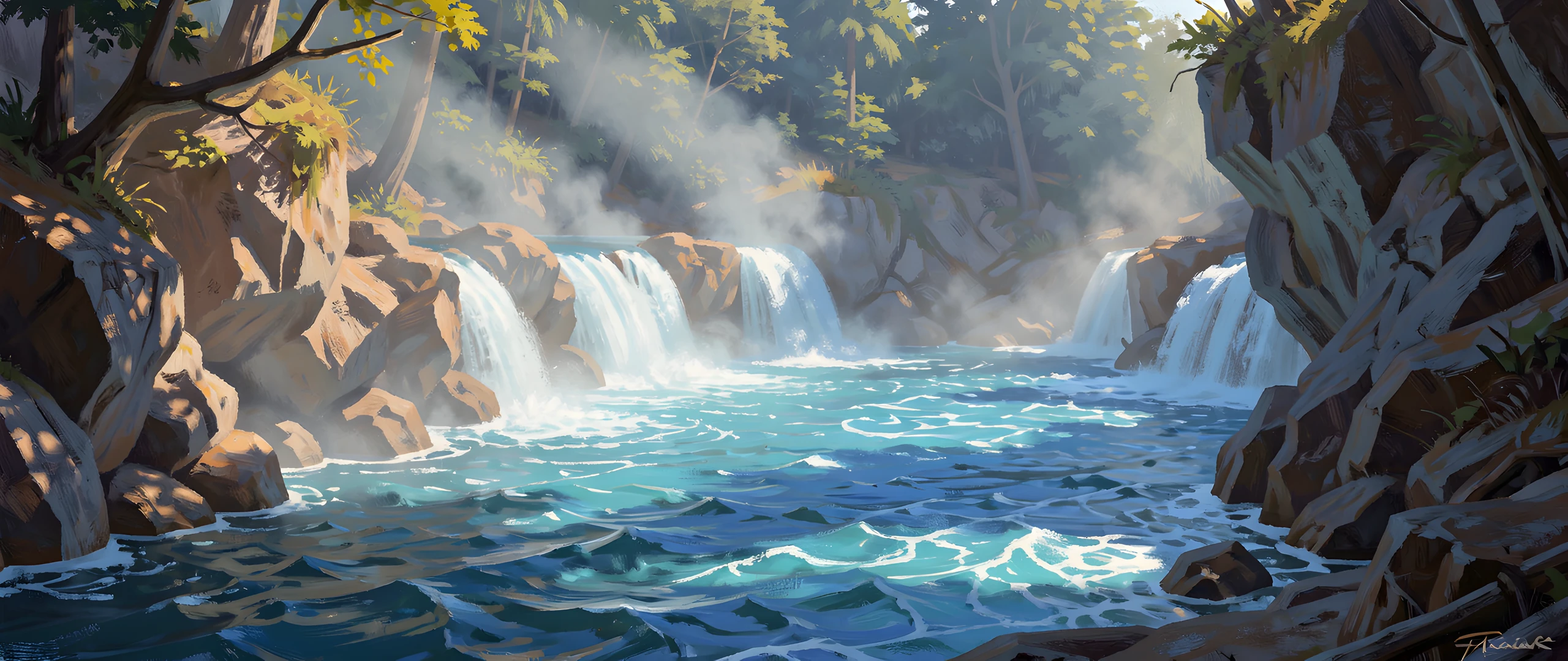 Steamy Water Scene