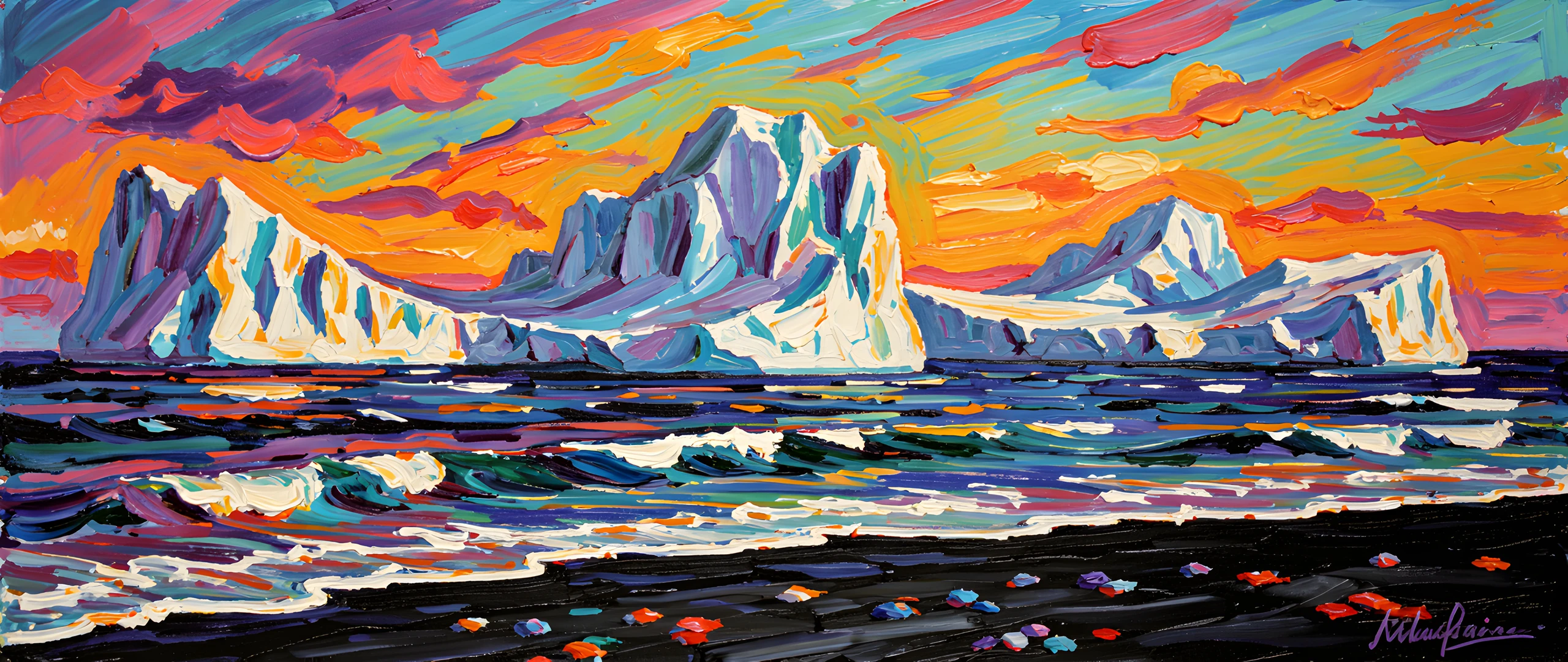 Impressionist Ocean Scene