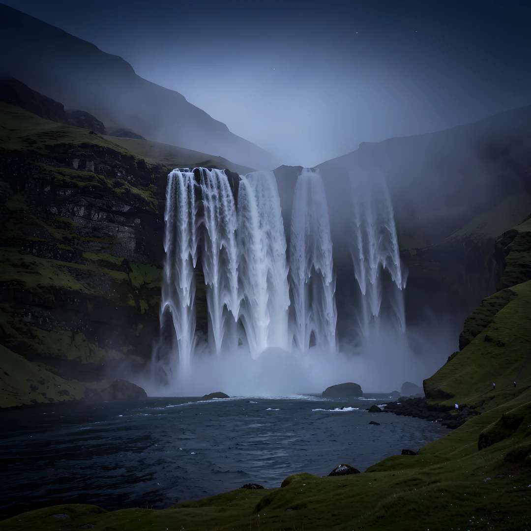 Icelandic Mist Falls