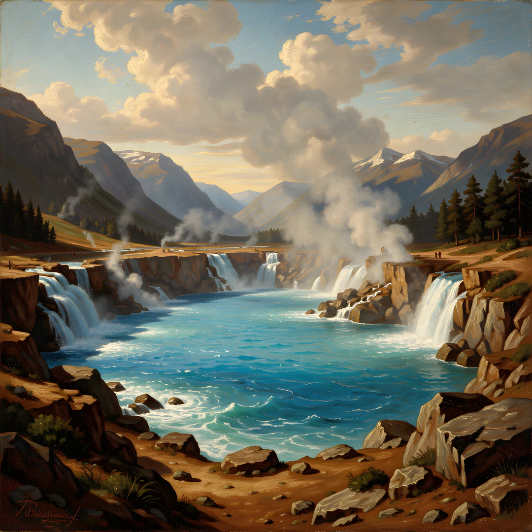 Turquoise Lake Scene