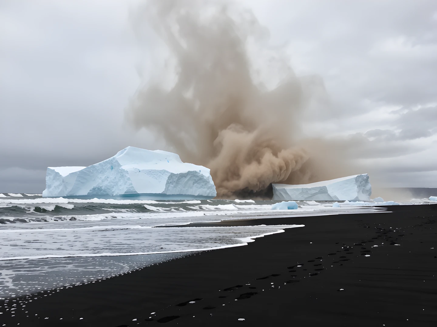 Frozen Arctic Landscape