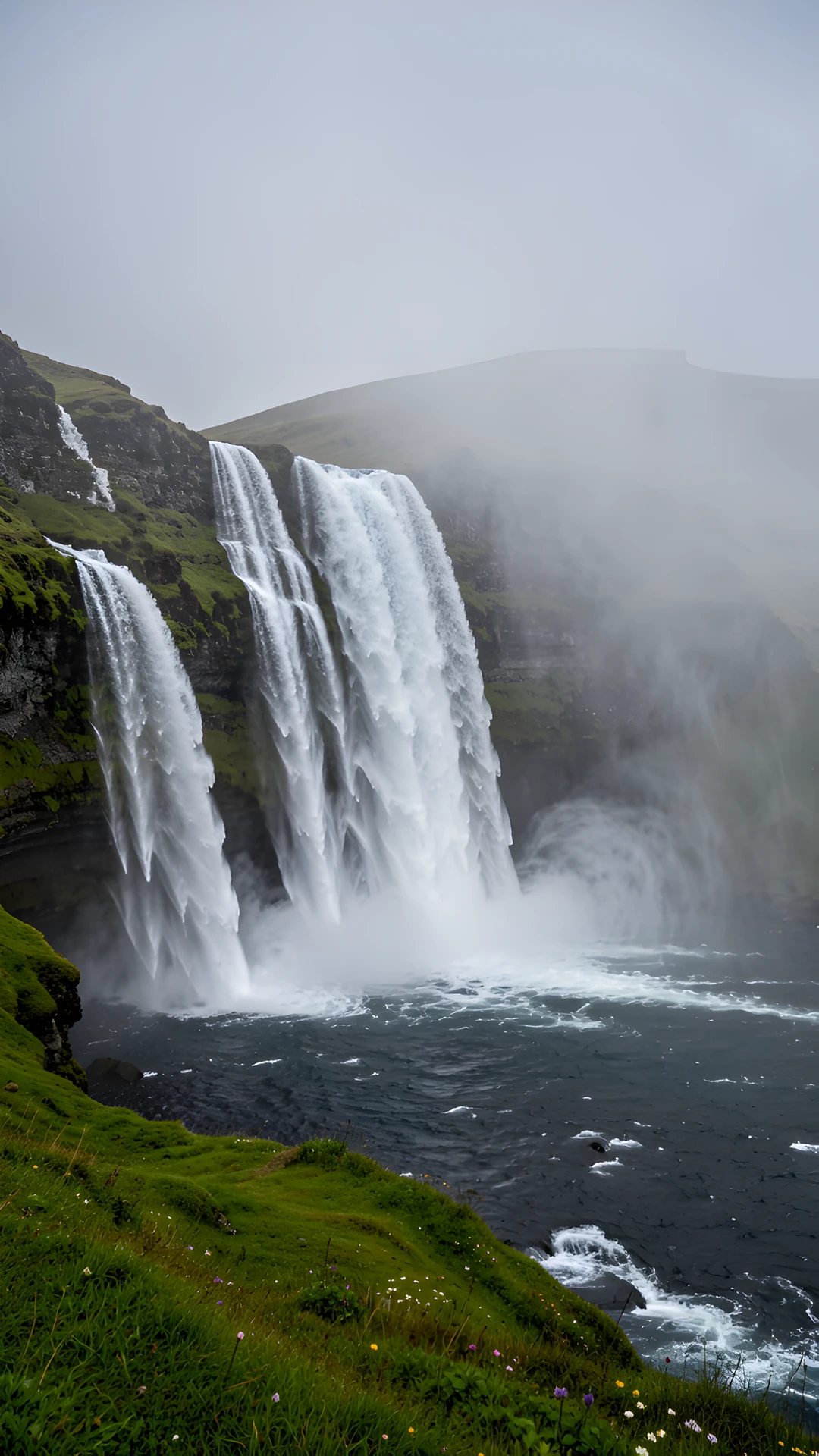 Misty Waterfall Falls