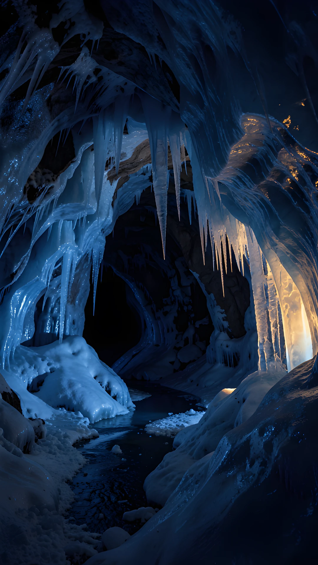Frozen Glacier Darkness