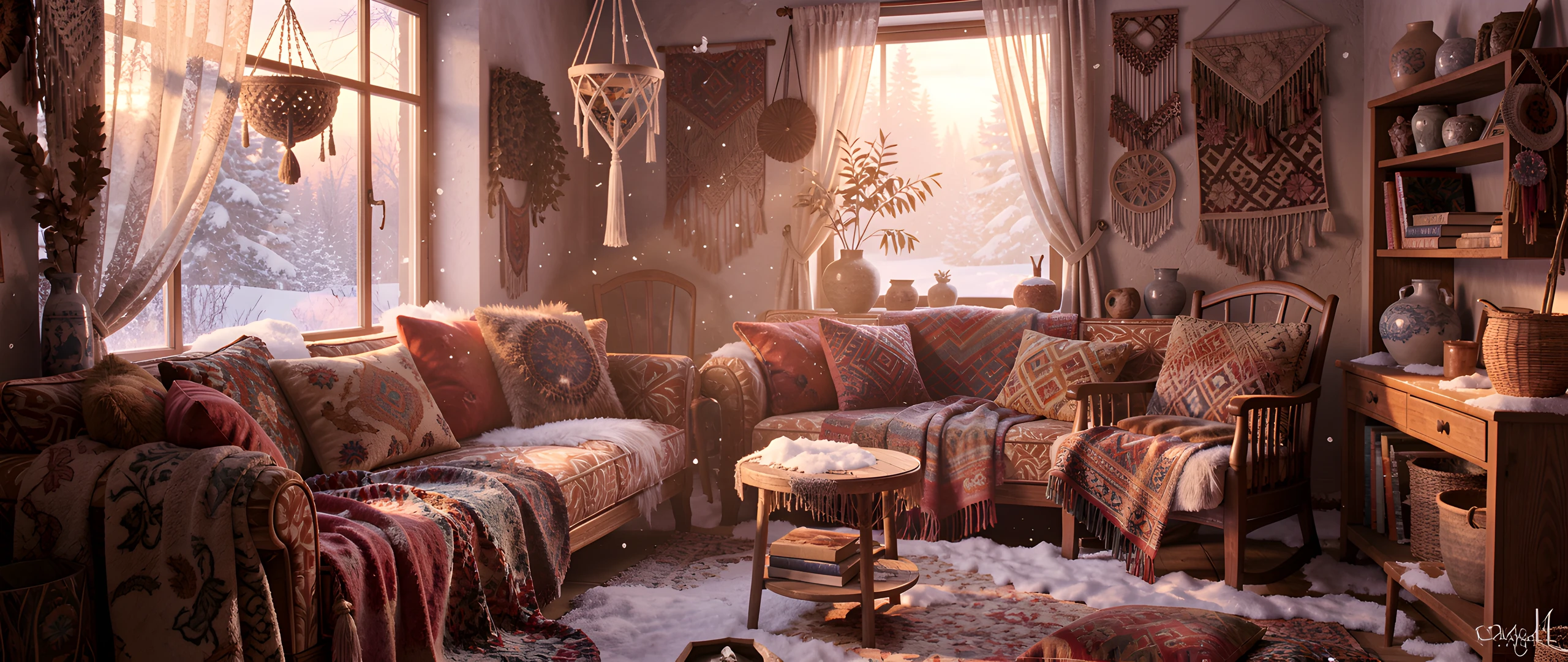 Snowy Morning Scene