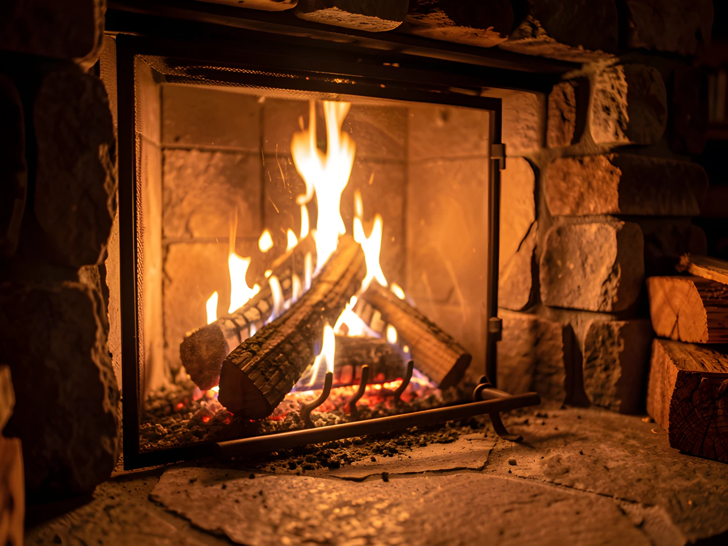 Cozy Winter Flames