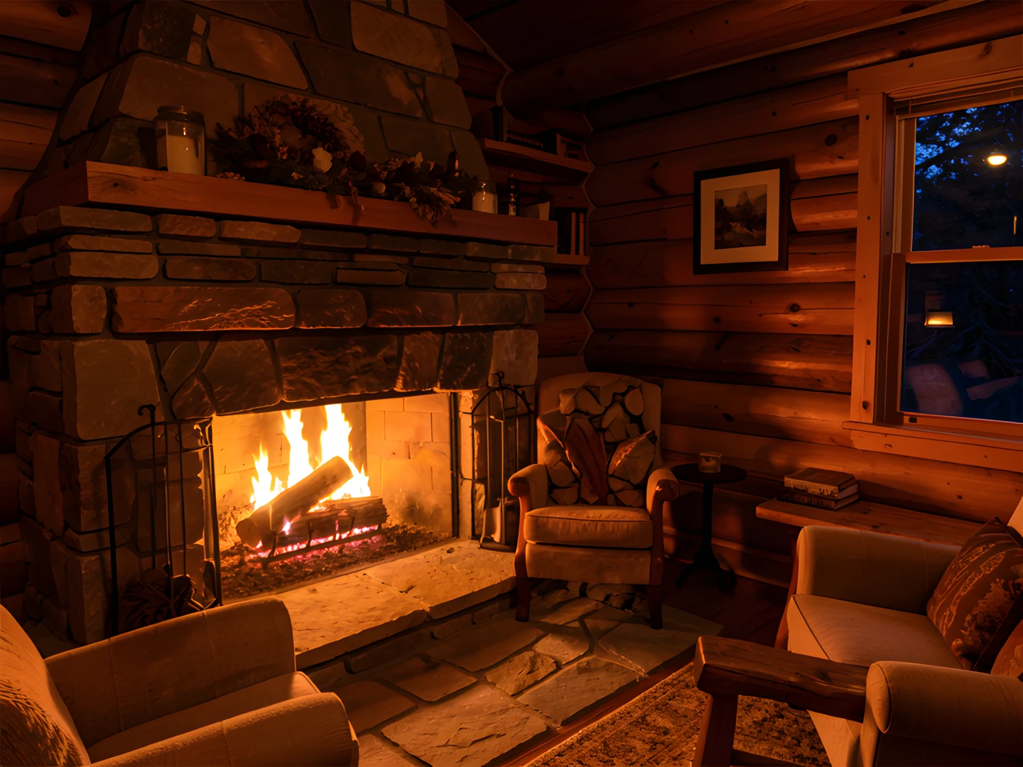 Cabin Winter Nights