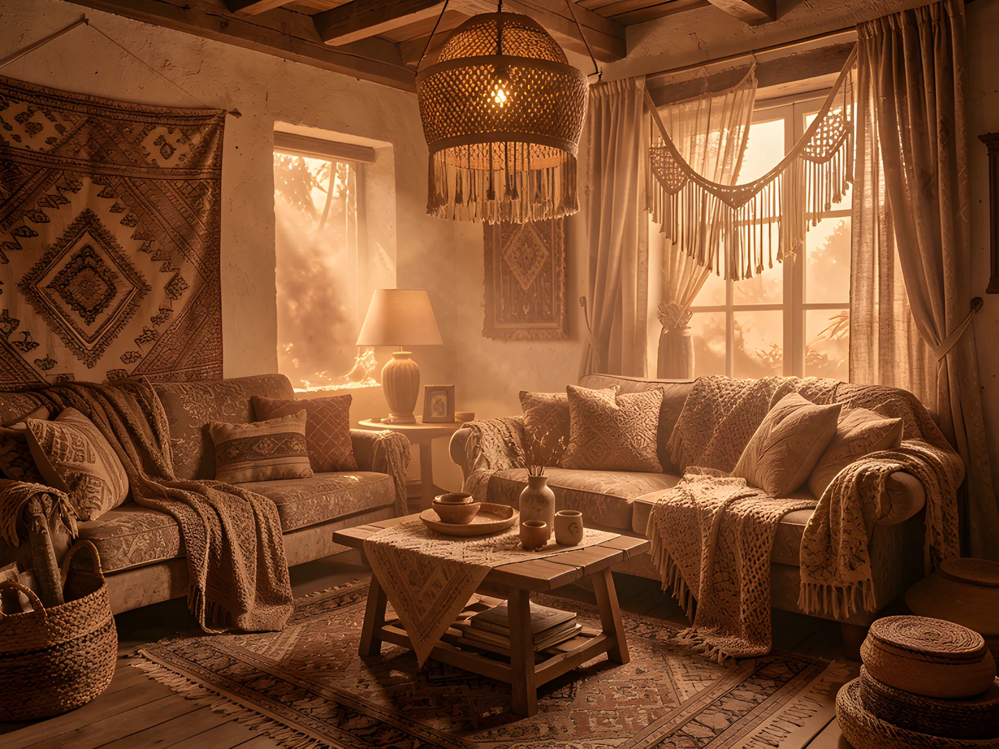 Desert Oasis Scene