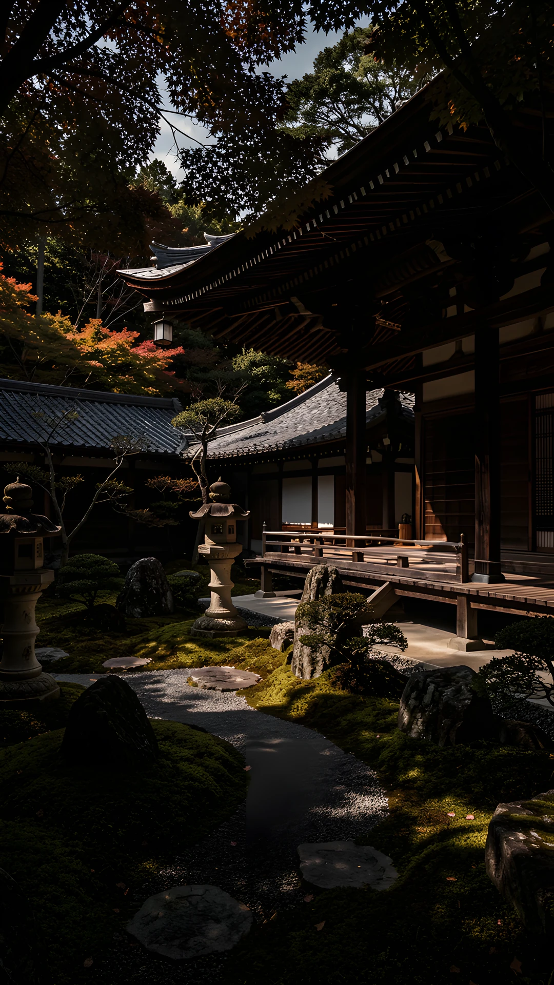 Moonlit Japanese Garden