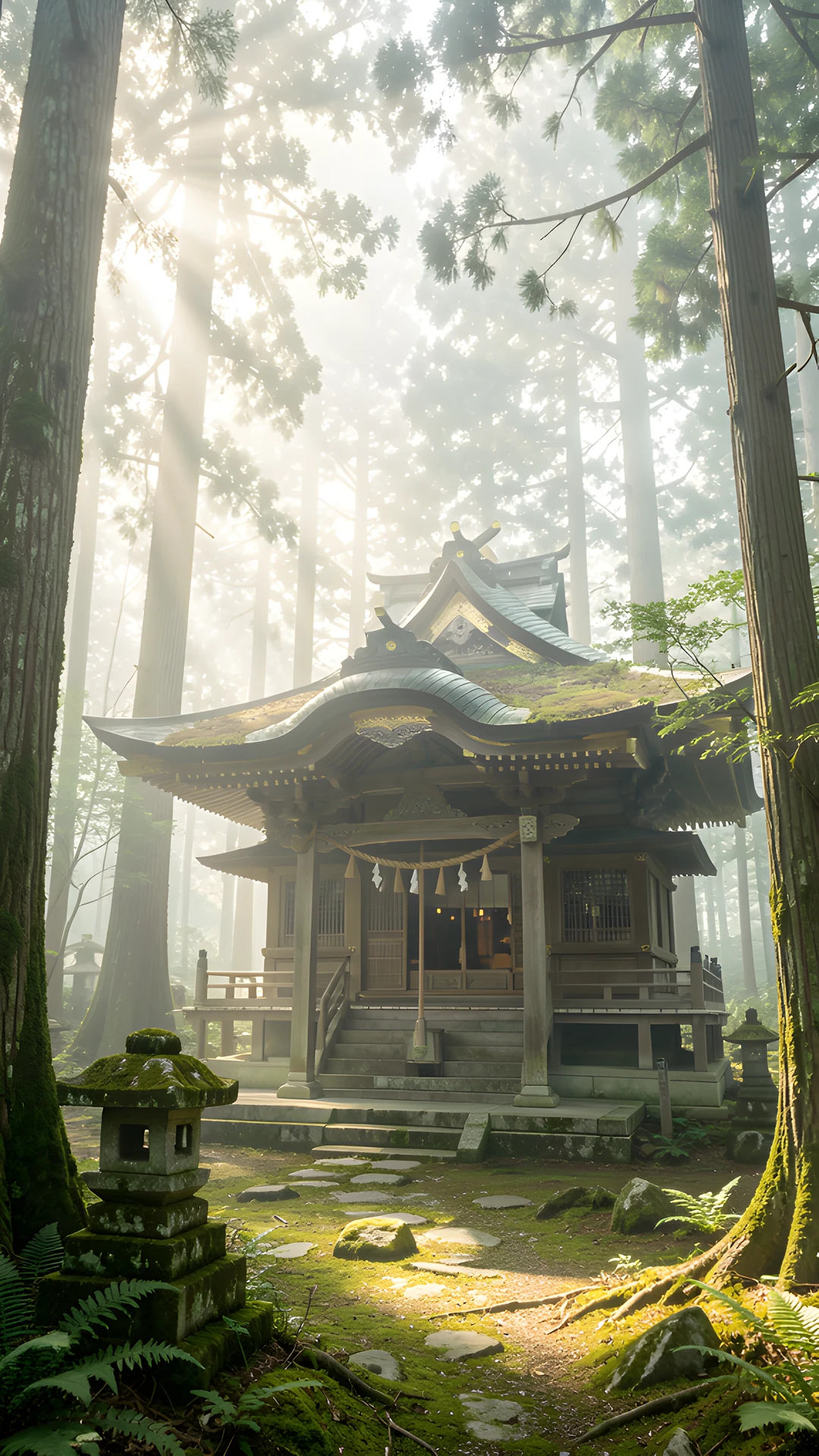 Misty Shinto Temple