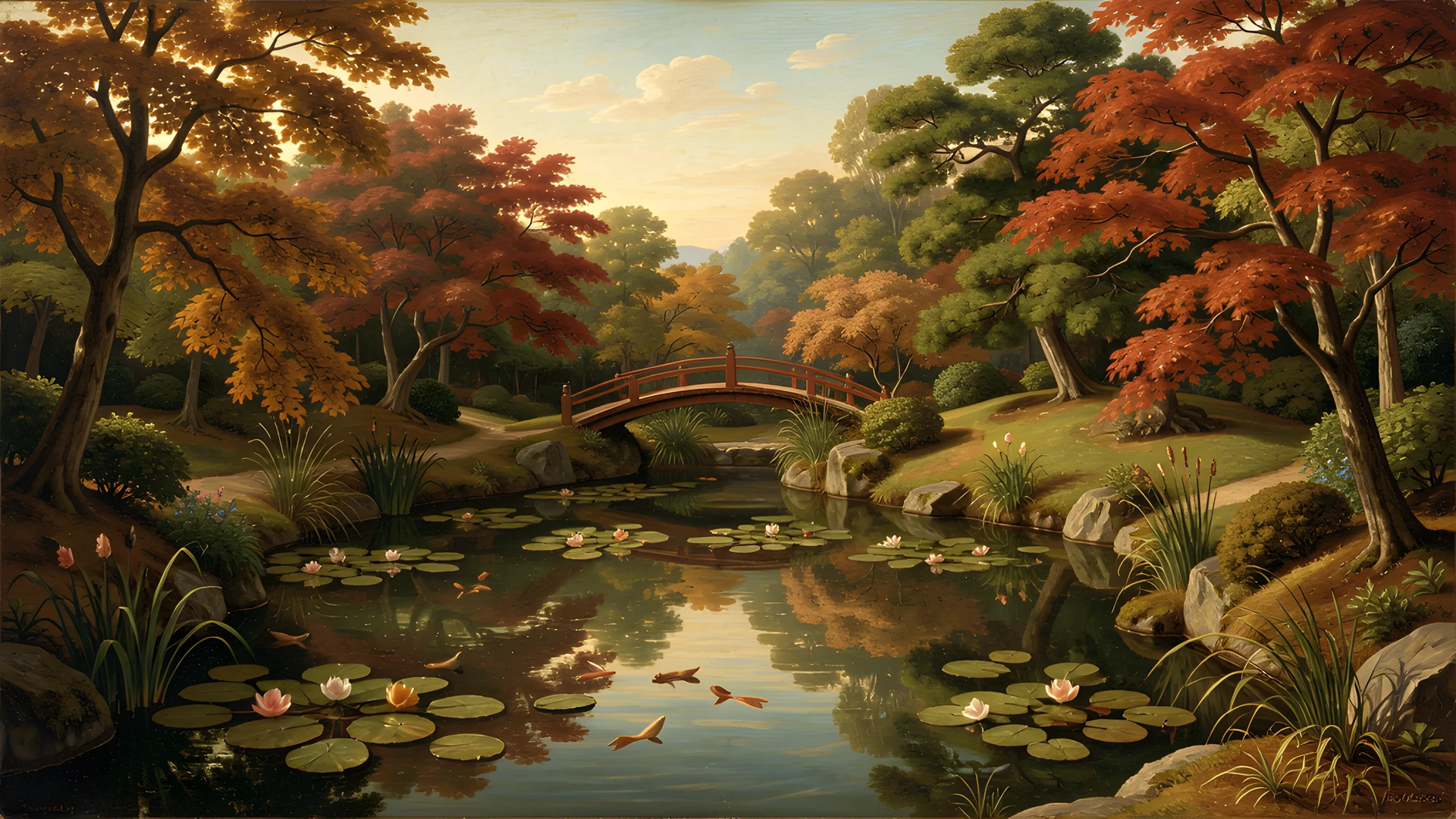 Garden Water Scene