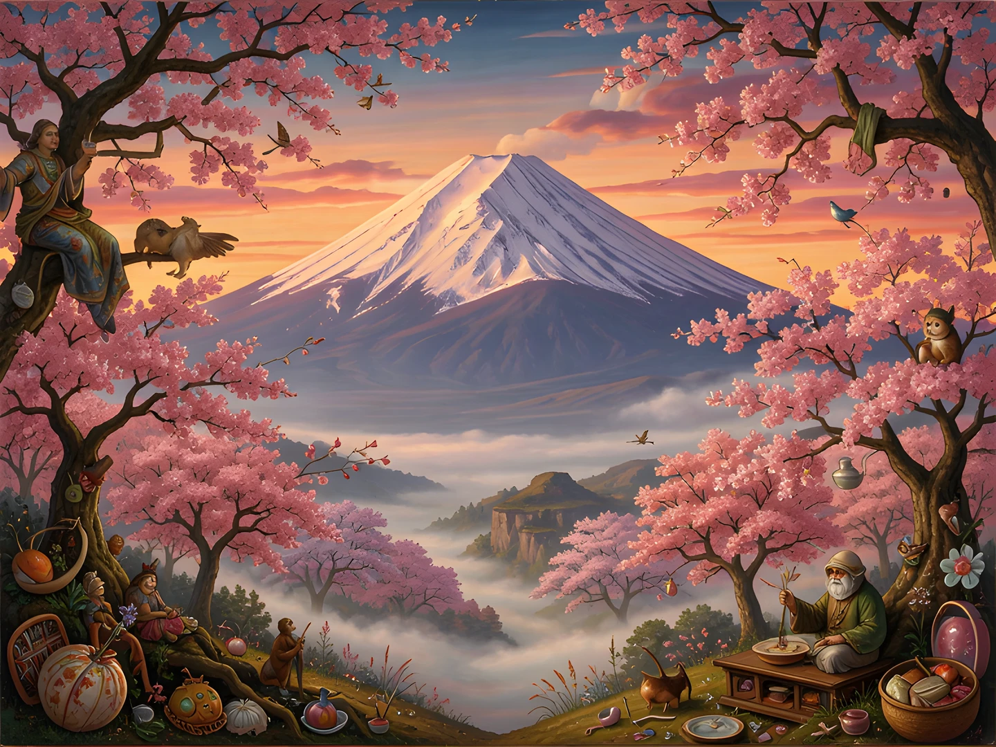 Cherry Blossom Sunset