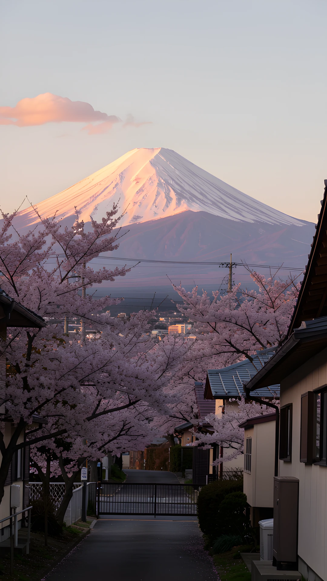 Fuji Blossom Scene
