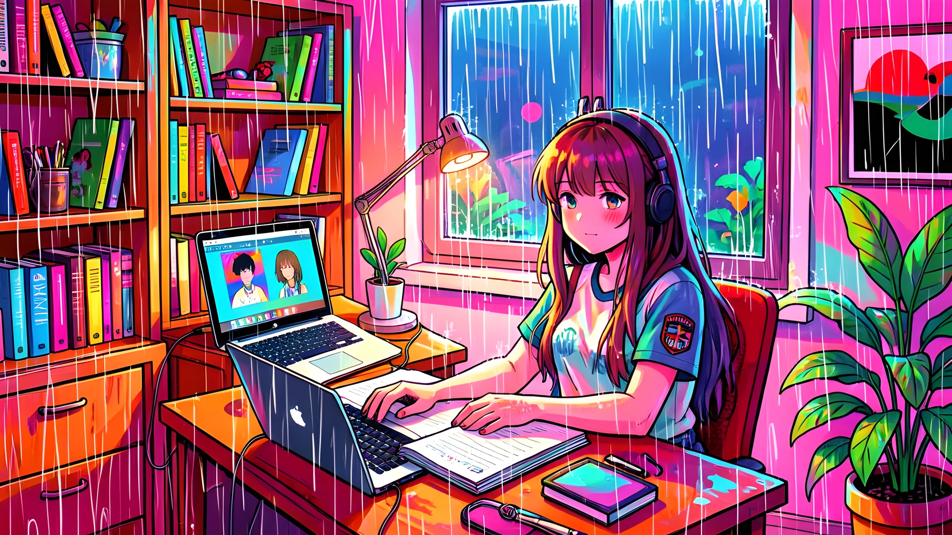 Rainy Study Room