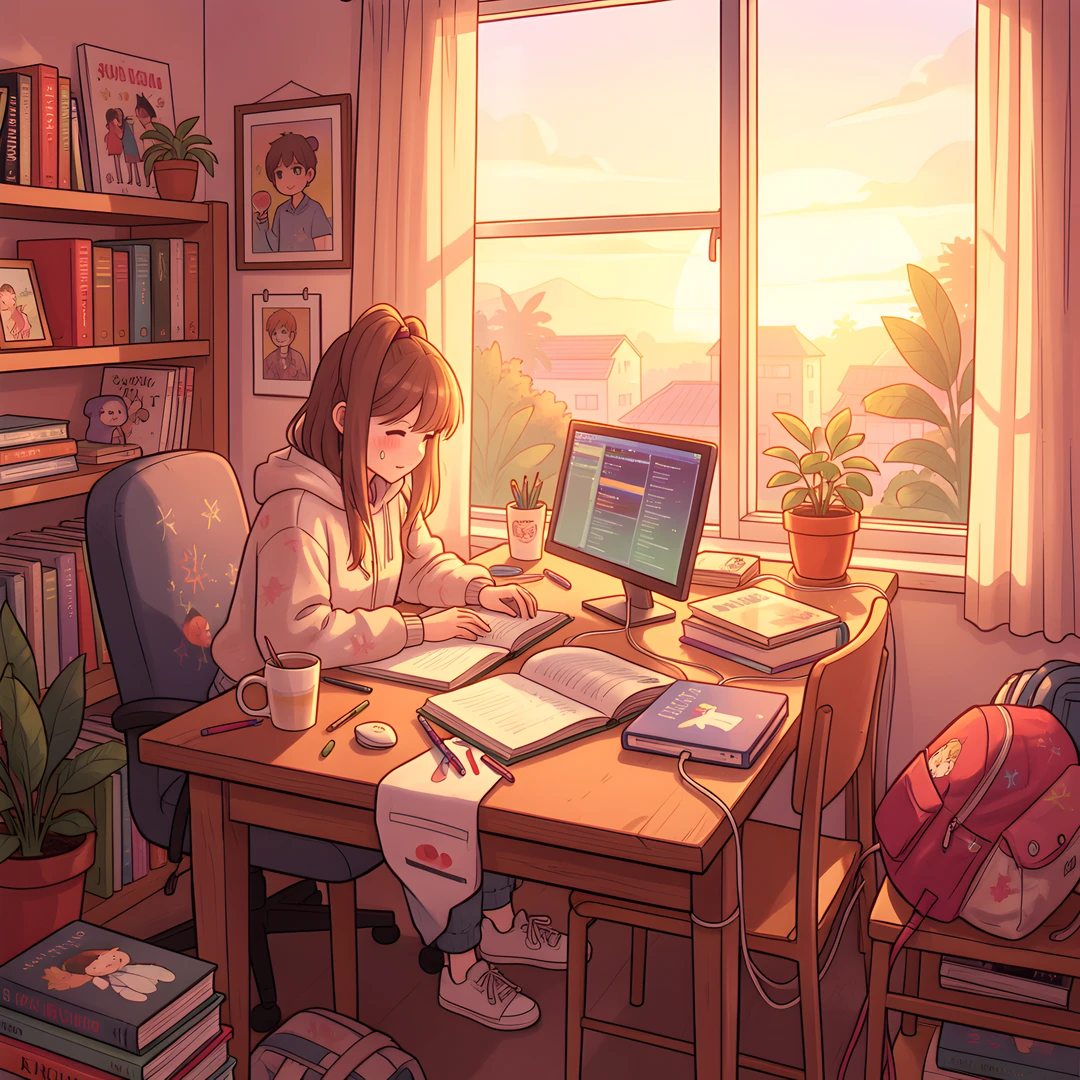 Cozy Morning Study