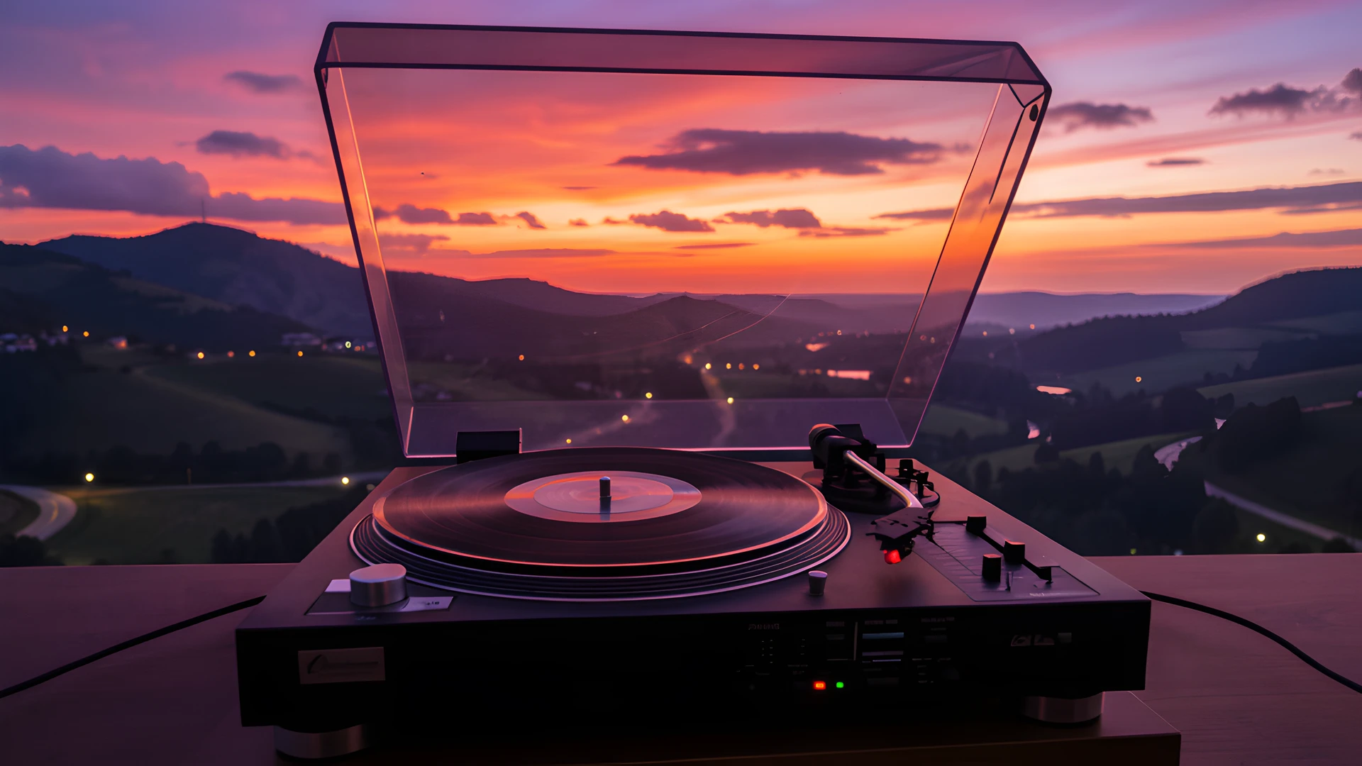 Vinyl Sunset Scene