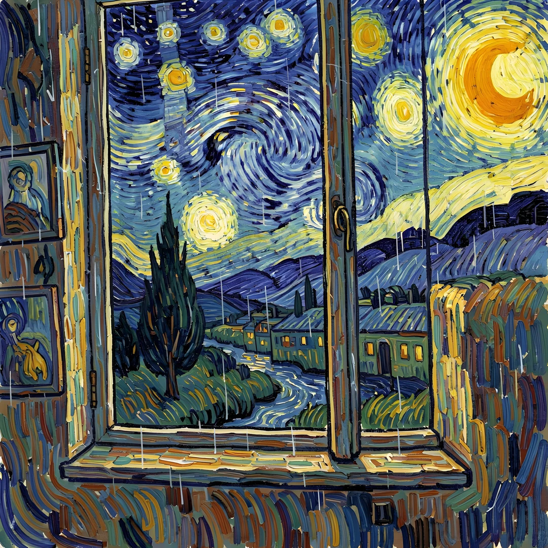 Rainy Night Scene