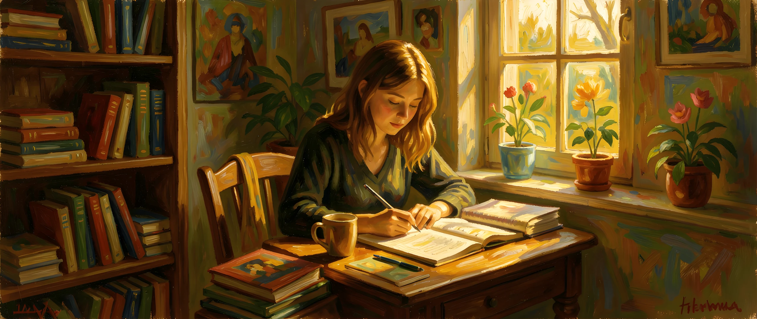 Golden Study Room
