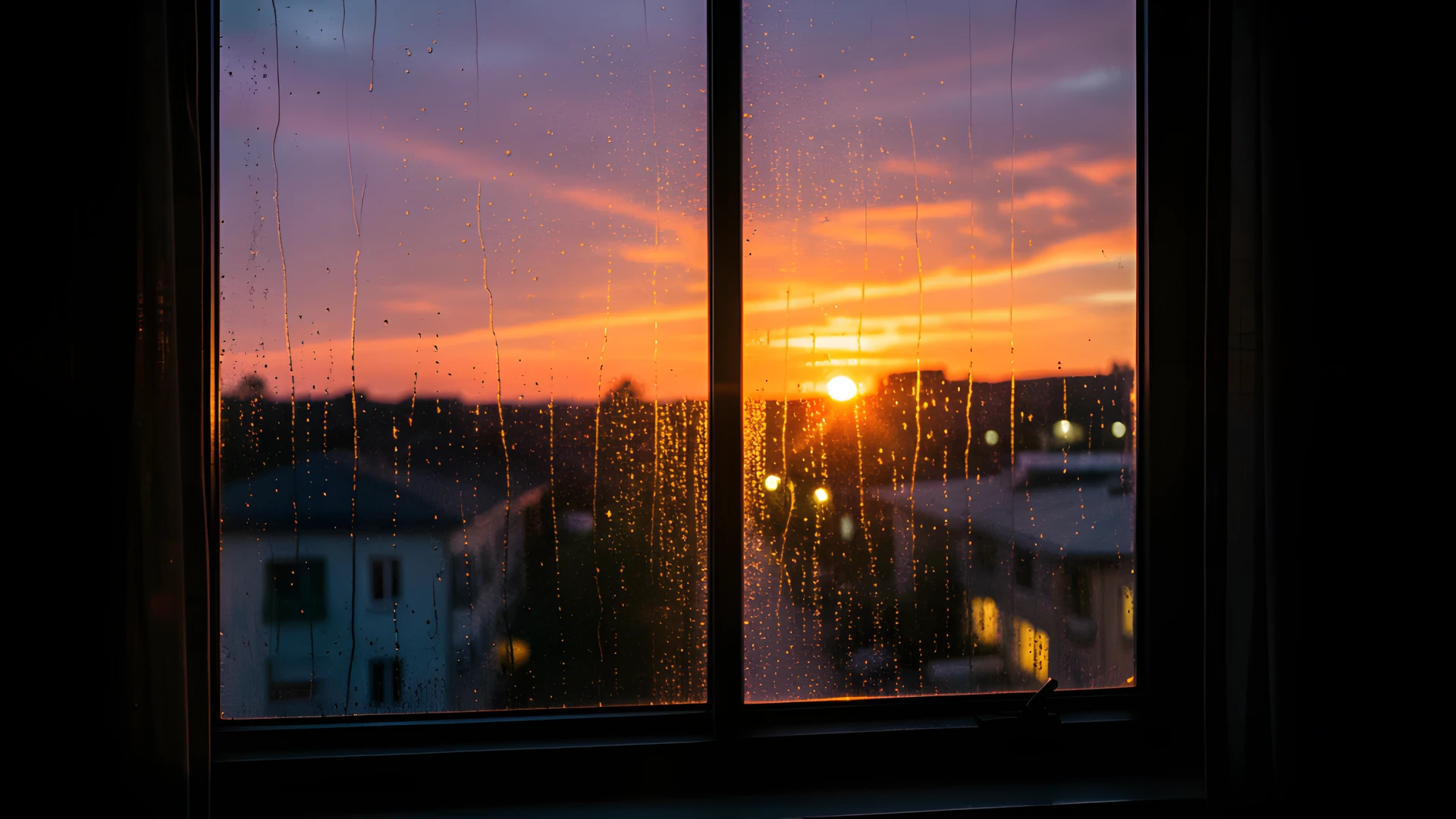 Rainy Window Scene