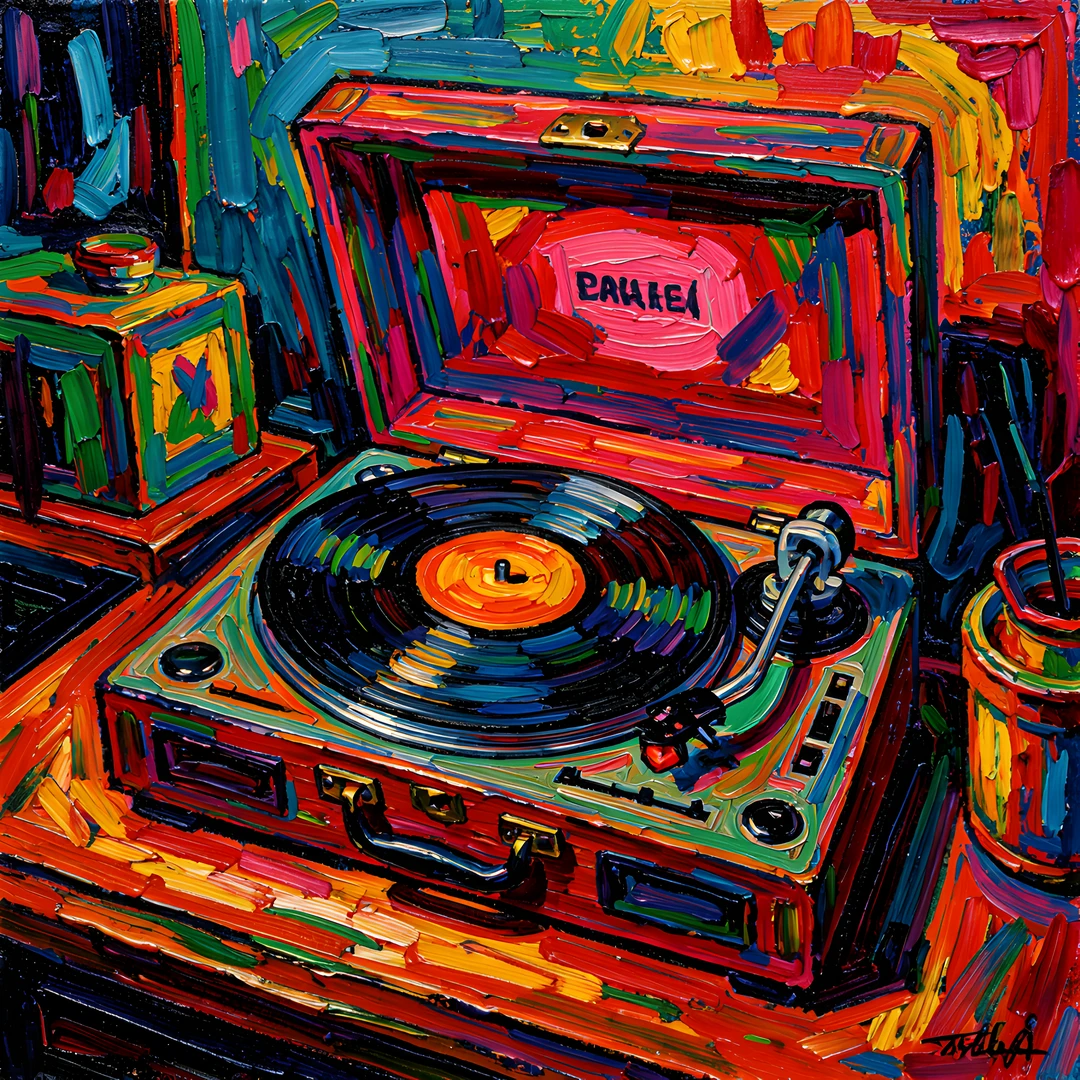 Vinyl Record Stack