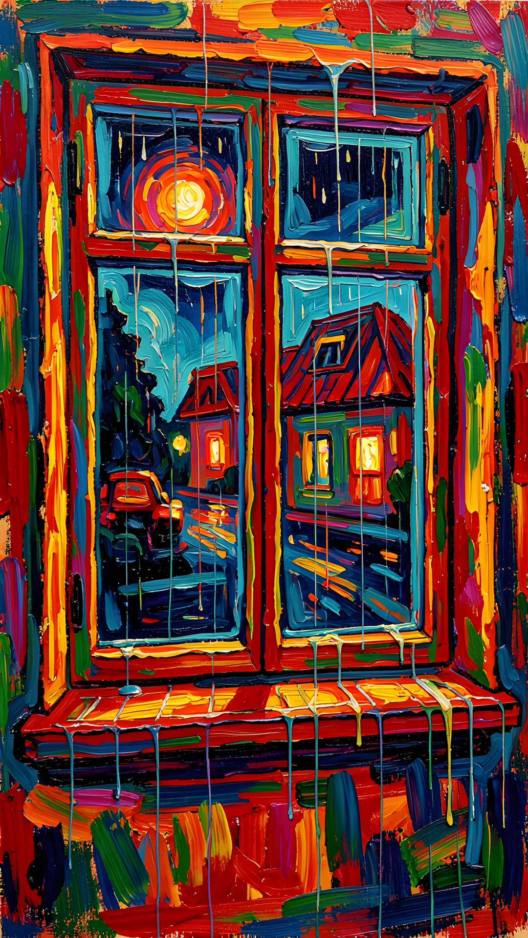 Rainy Night Scene