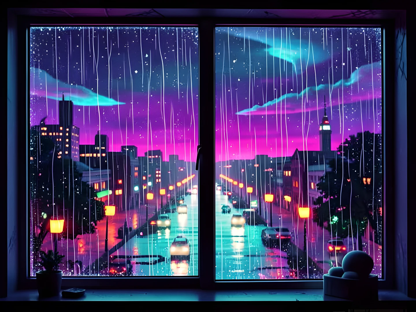 Rainy City Night