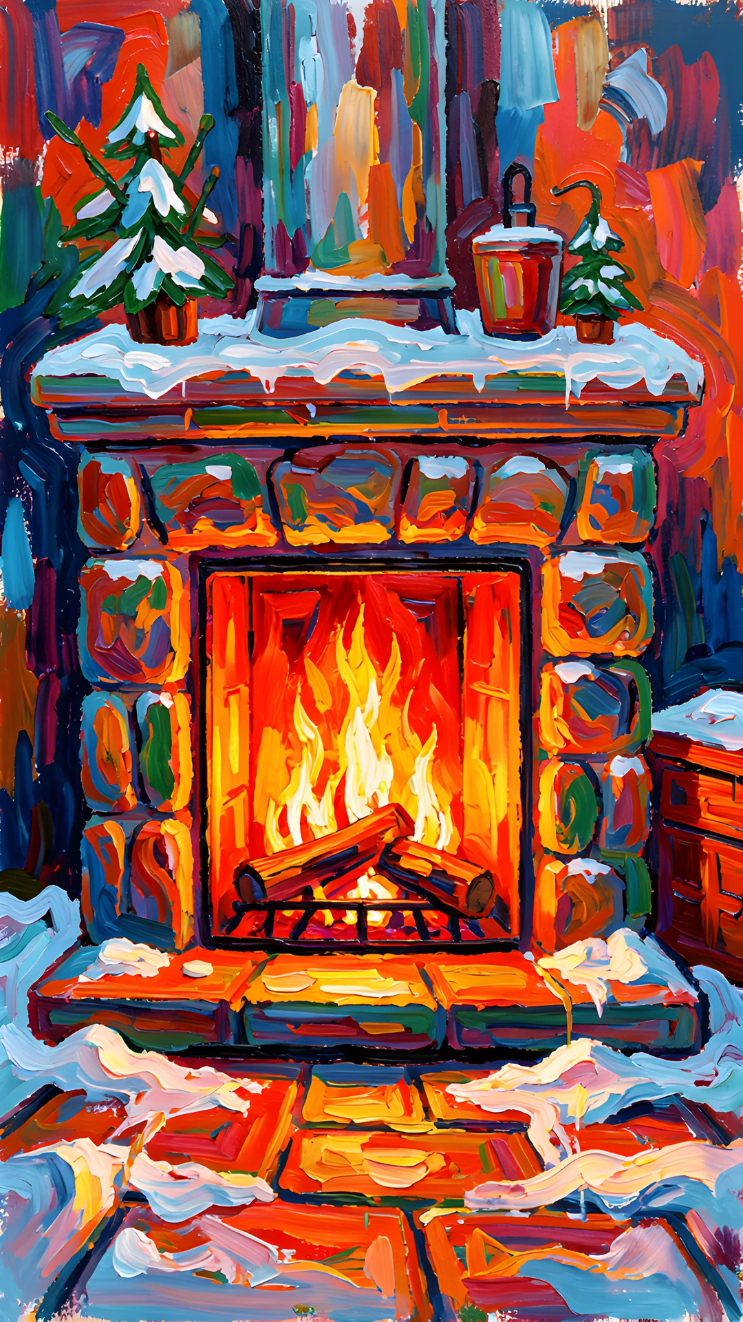 Impressionist Winter Scene