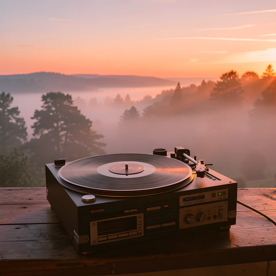 Vinyl Sunset Scene