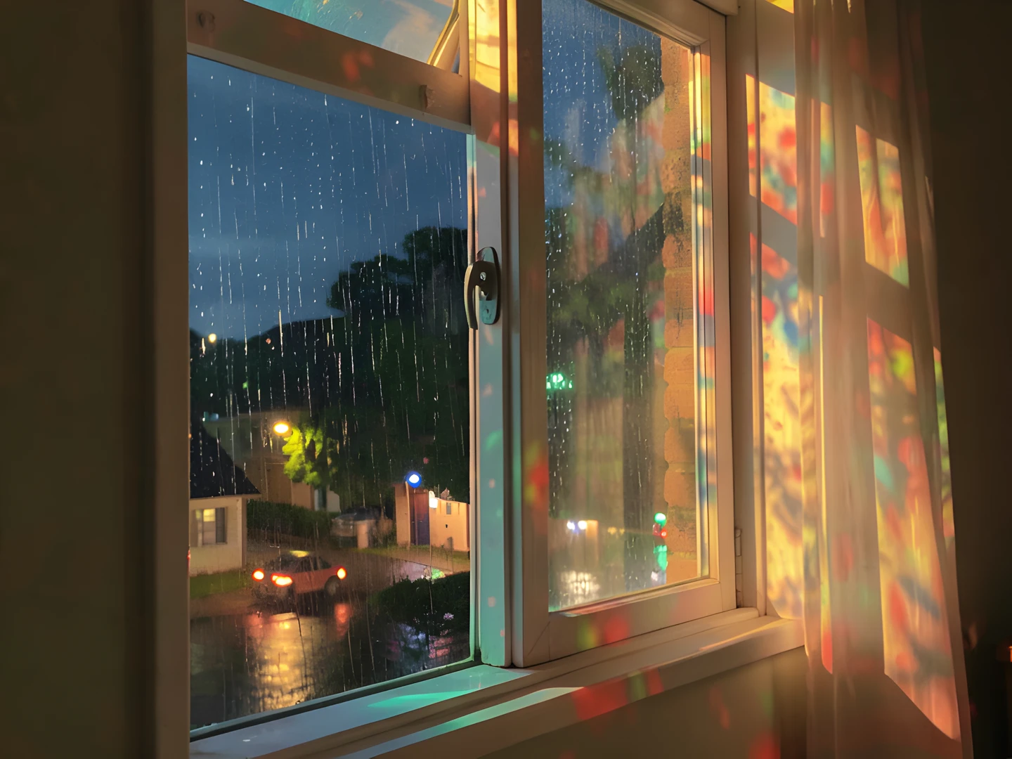 Rainy Window Scene