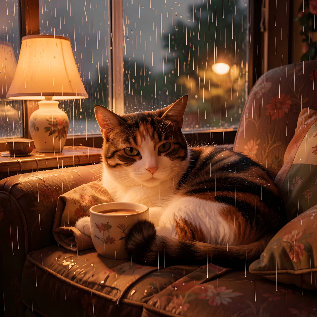 Rainy Cat Room