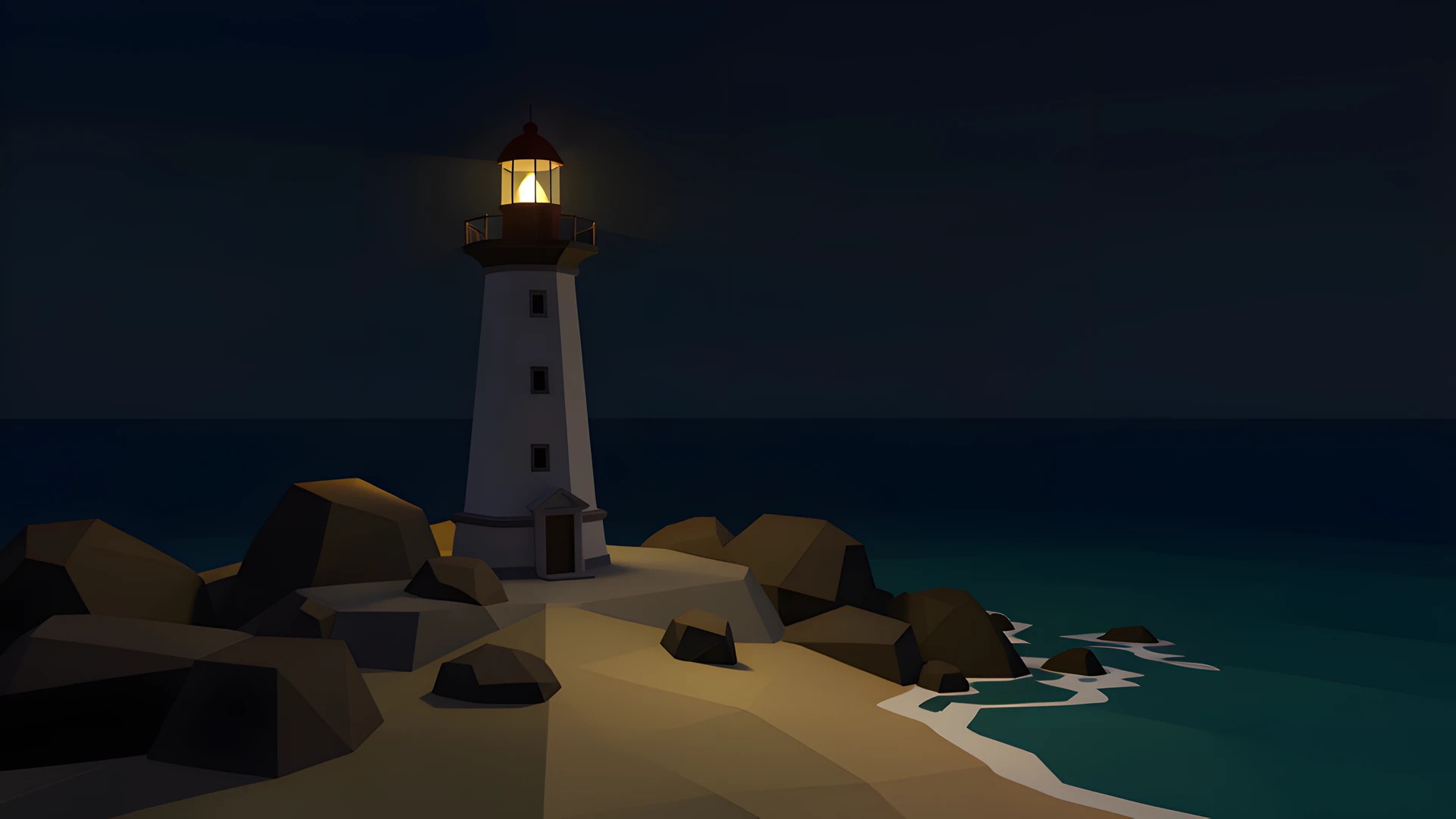 Coastal Night Scene
