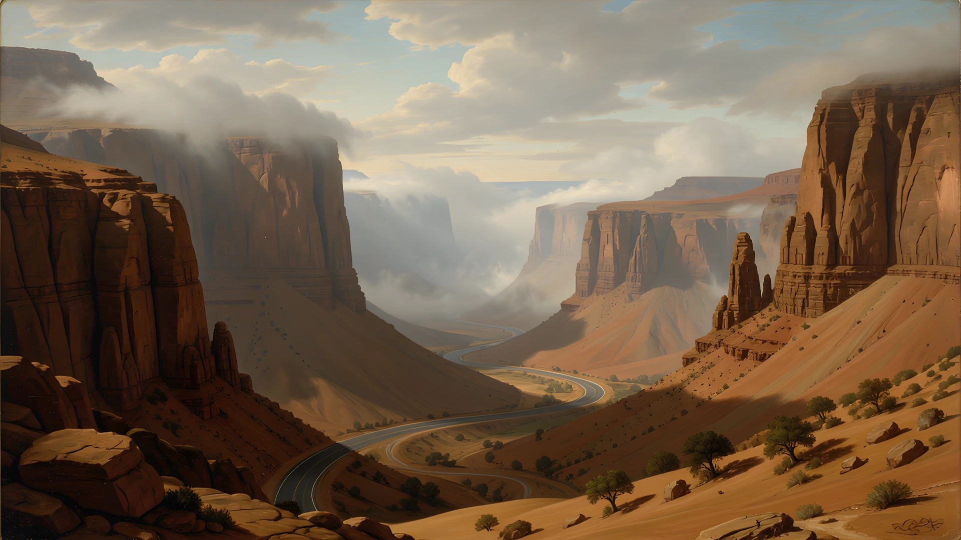 Desert Oasis Misty