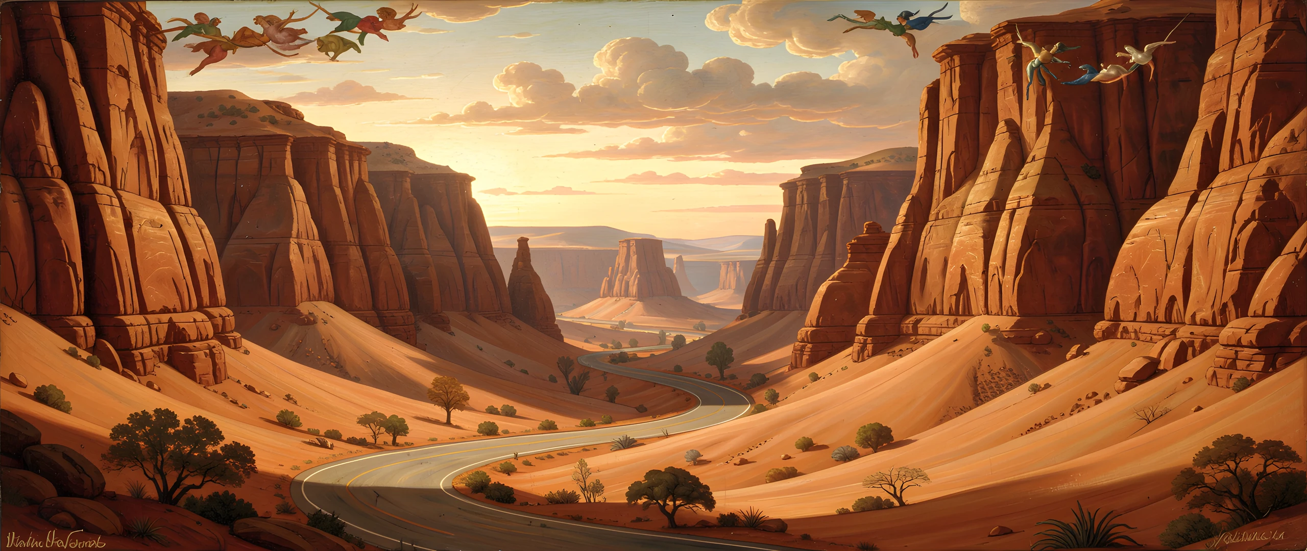 Desert Oasis Landscape