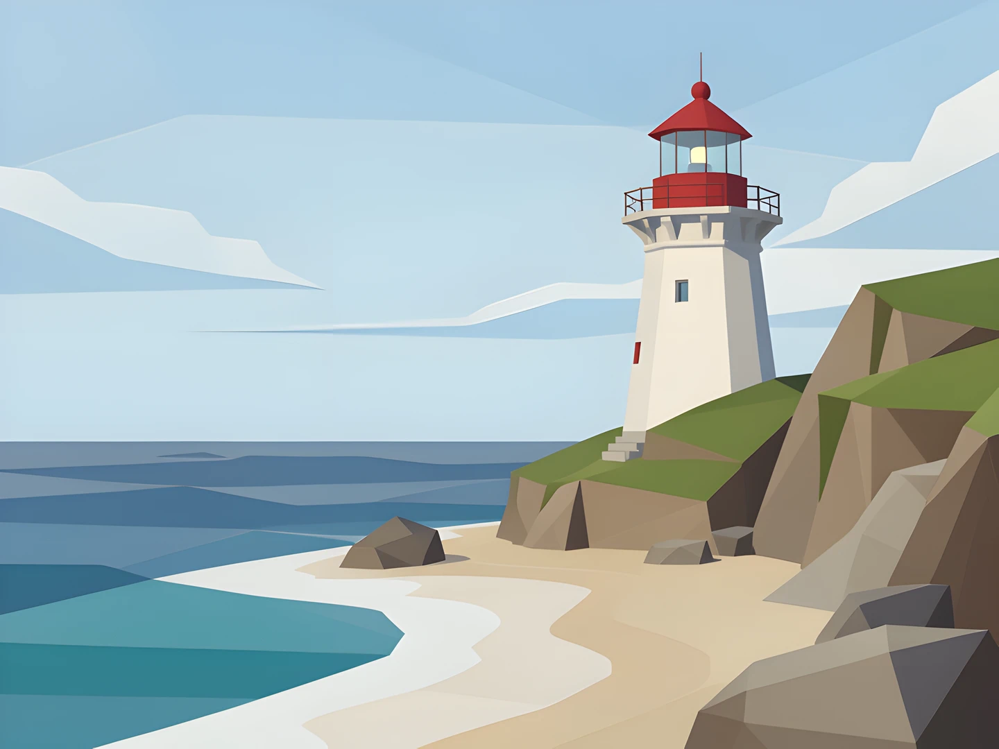 Coastal Lighthouse Scene