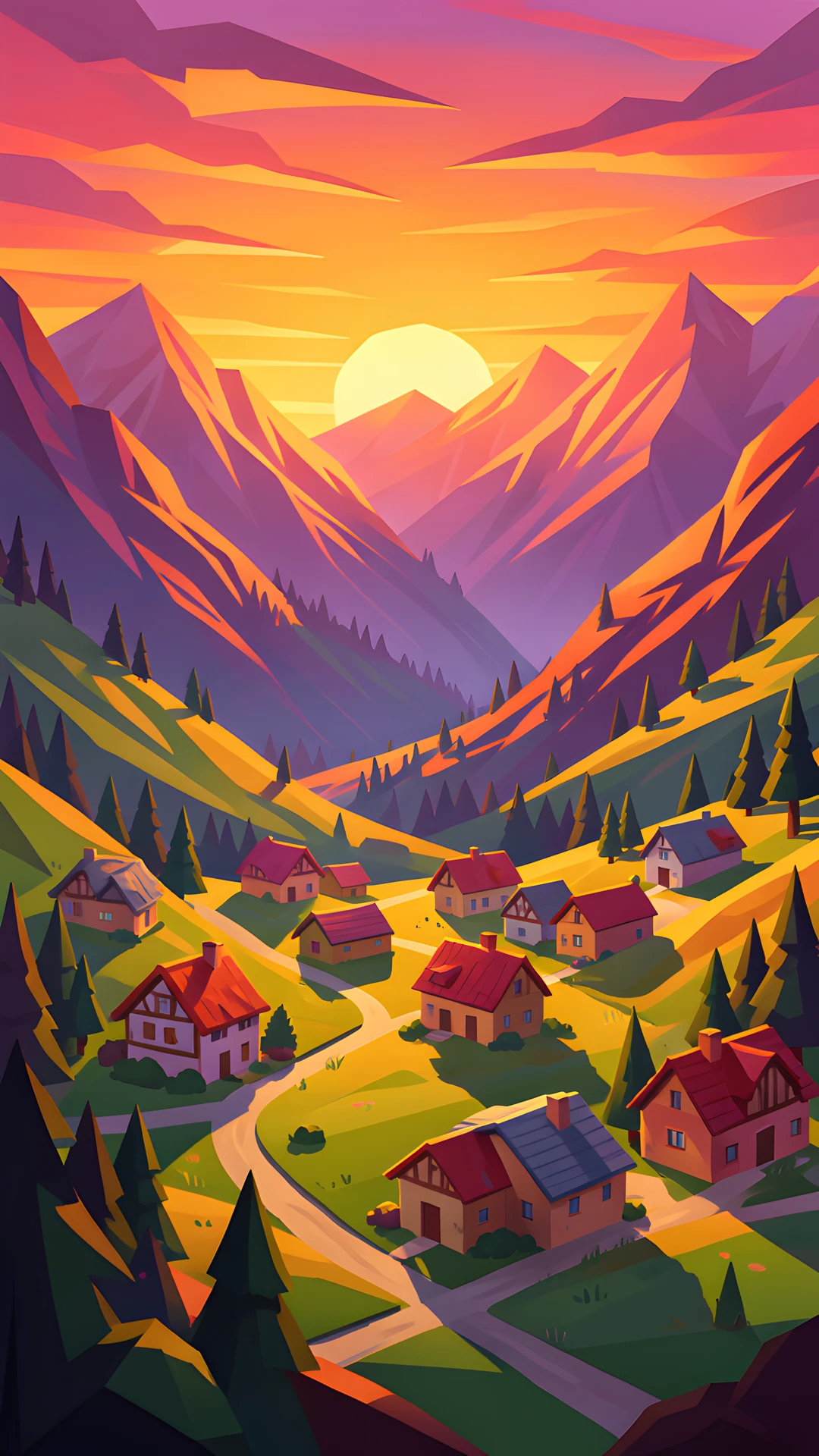 Mountain Village Morning