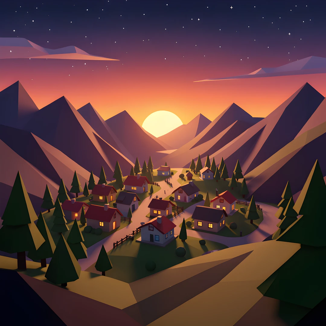 Mountain Village Glow