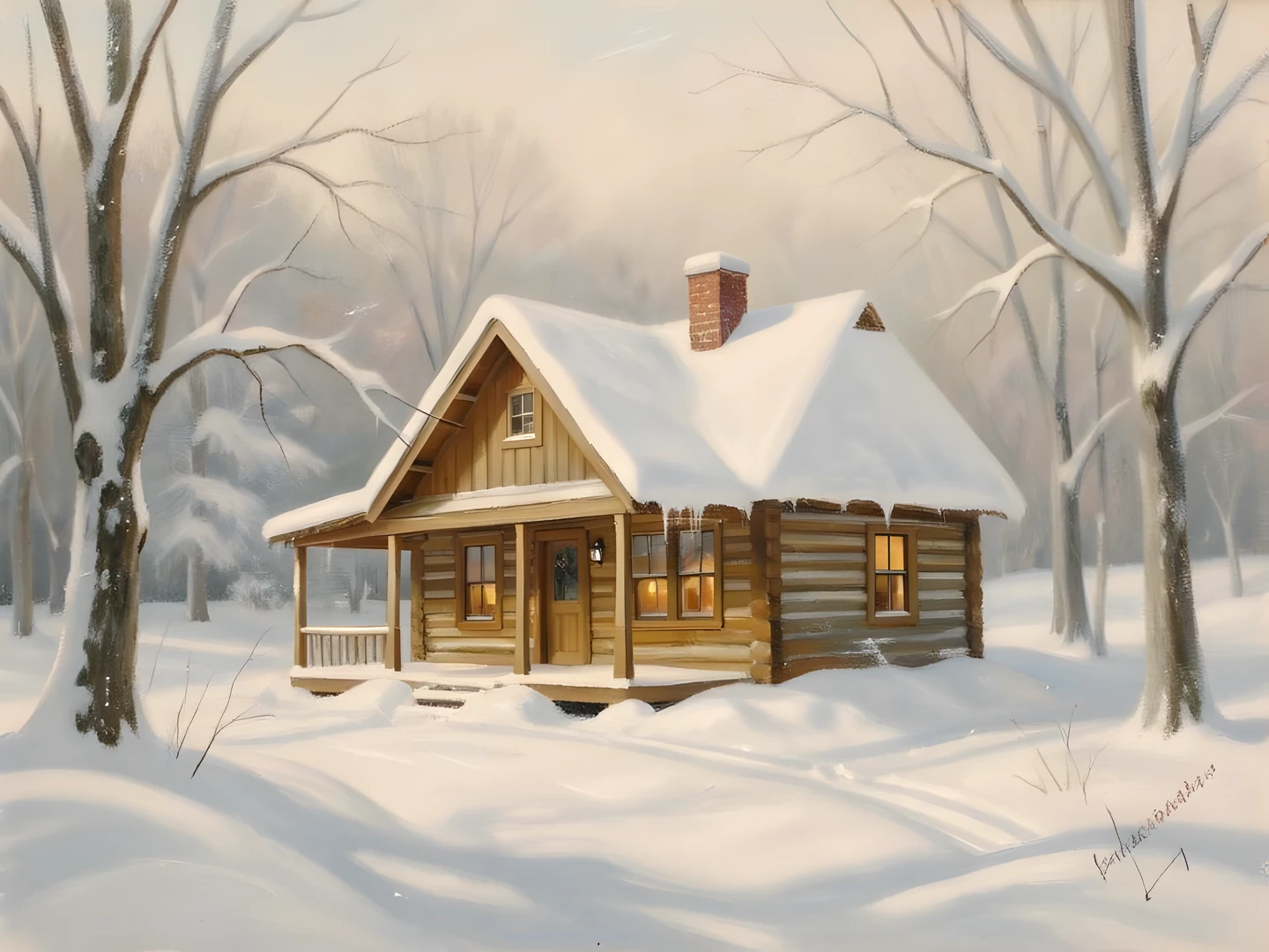 Snowy Woodland