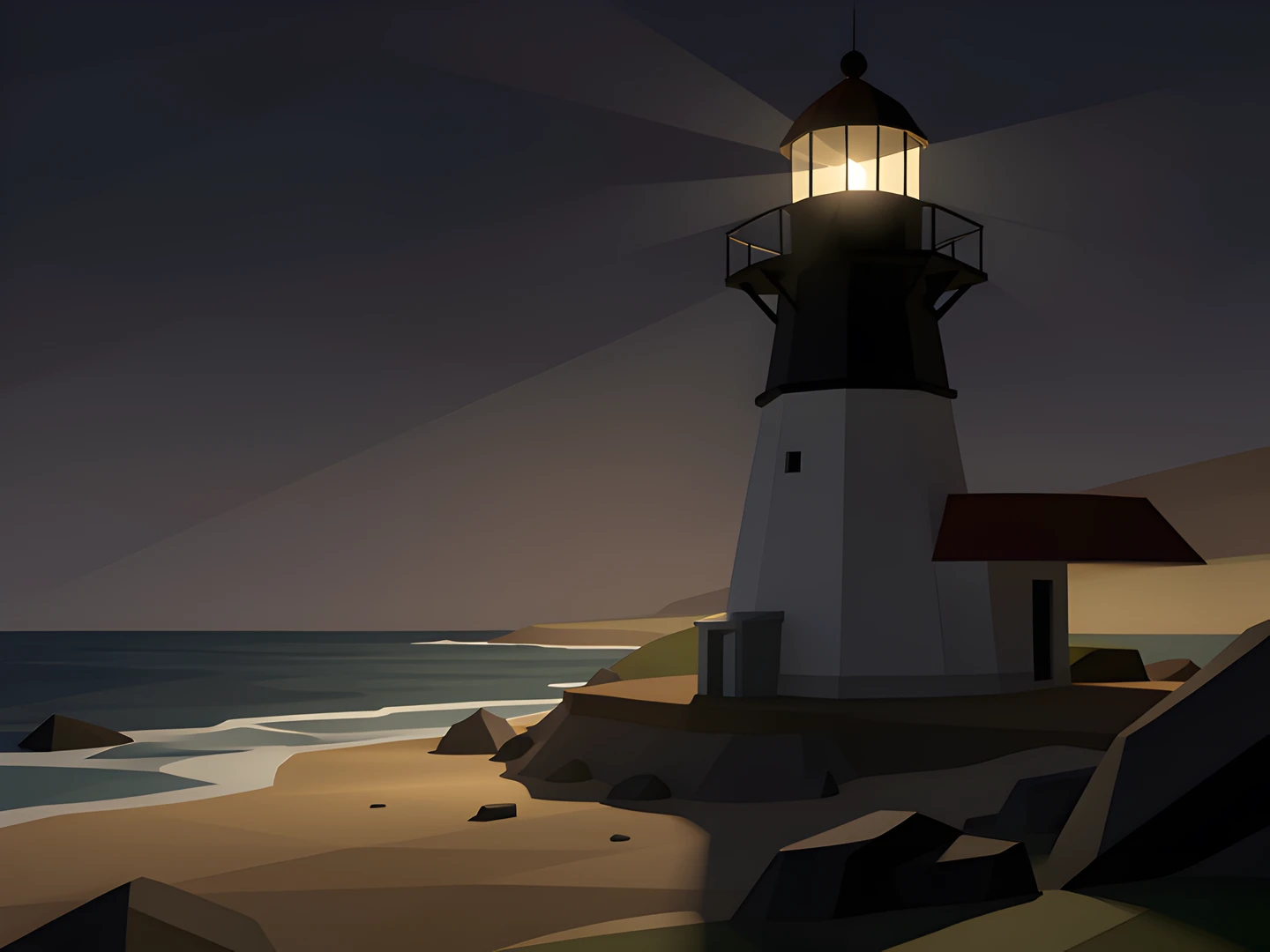 Coastal Night Scene
