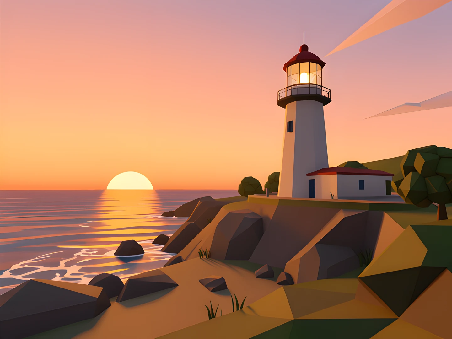 Coastal Lighthouse Glow