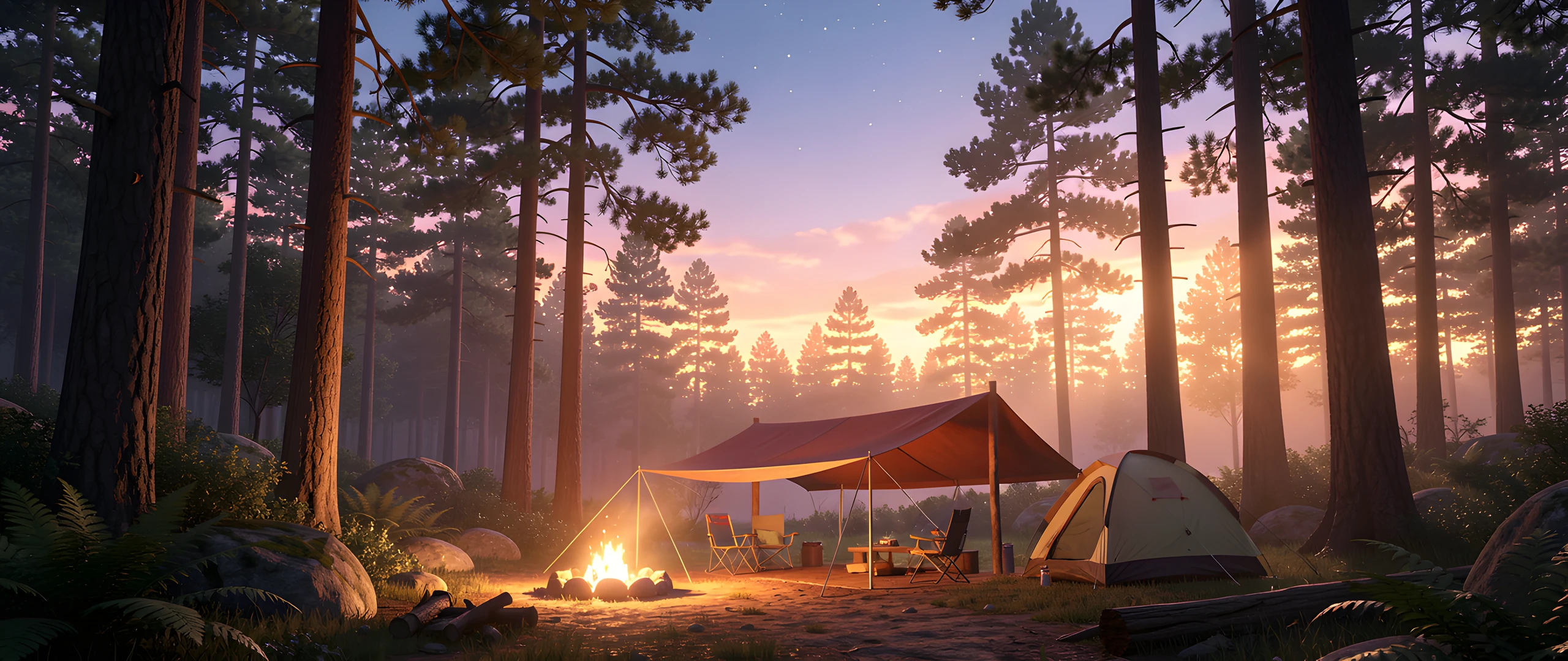 Campsite Twilight Glow