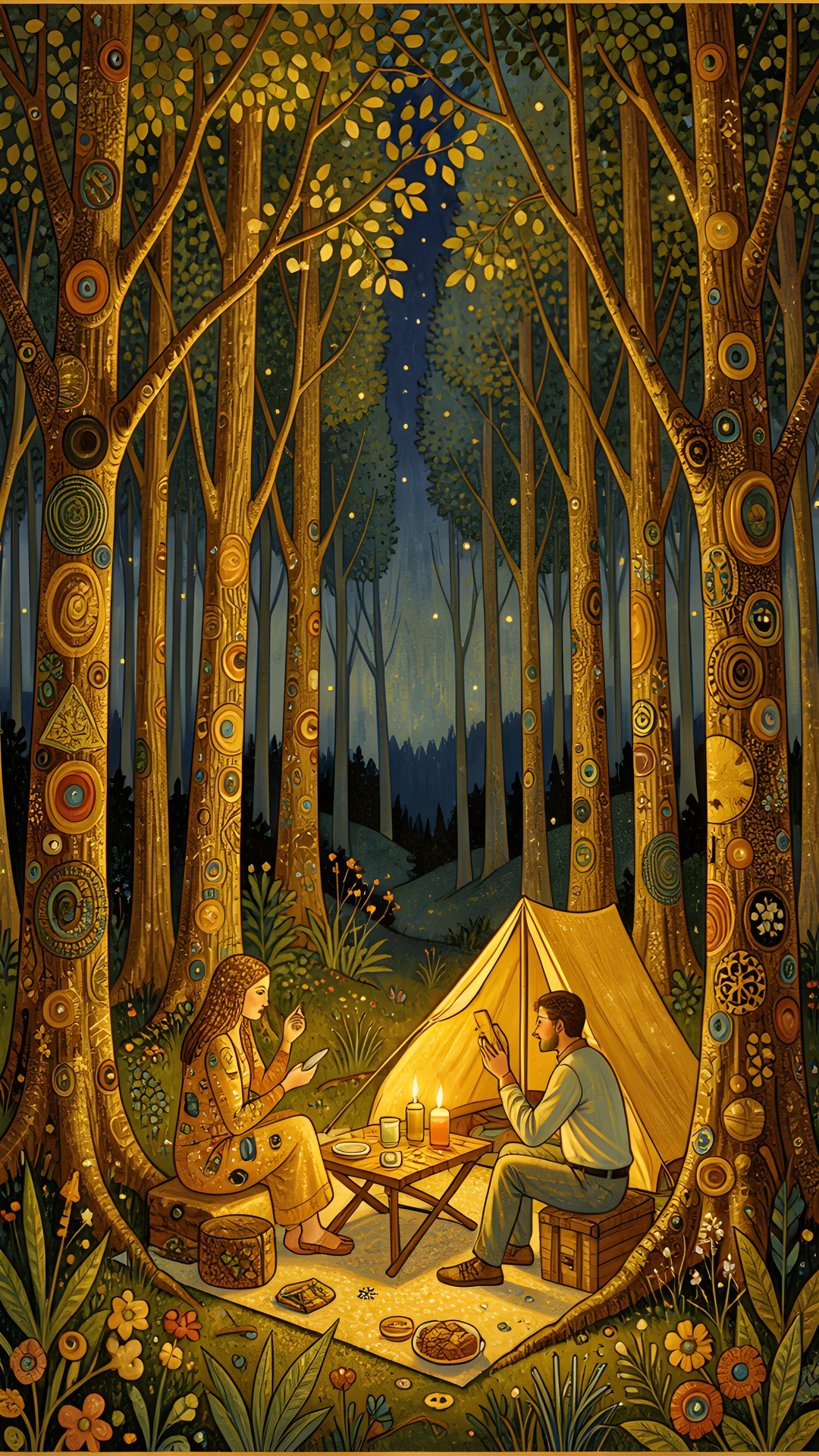 Golden Forest Night