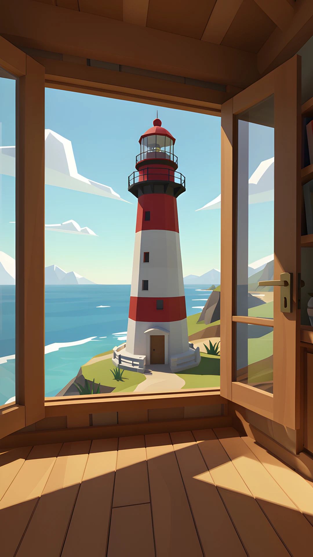 Coastal Lighthouse Scene