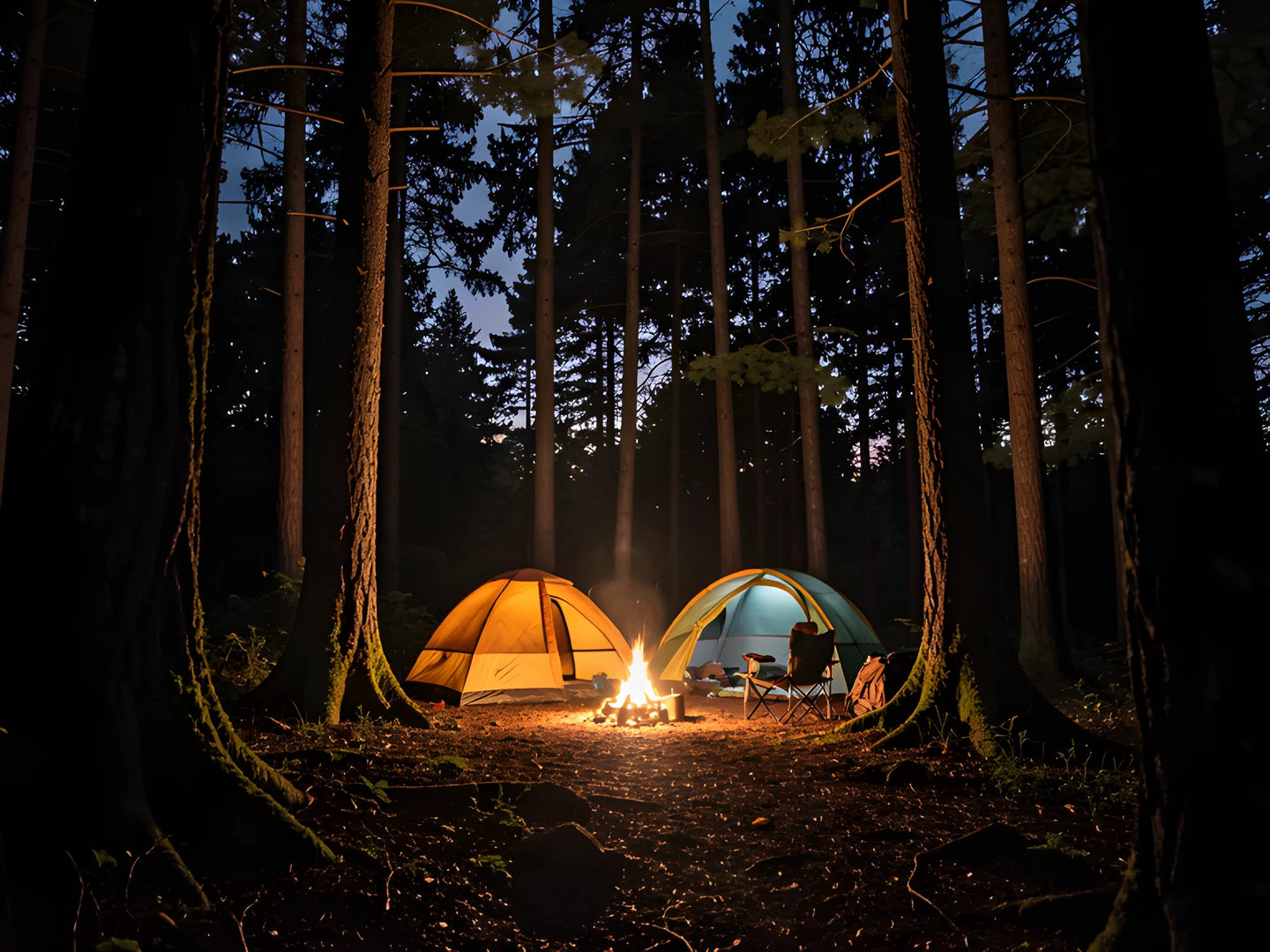 Dark Forest Scene