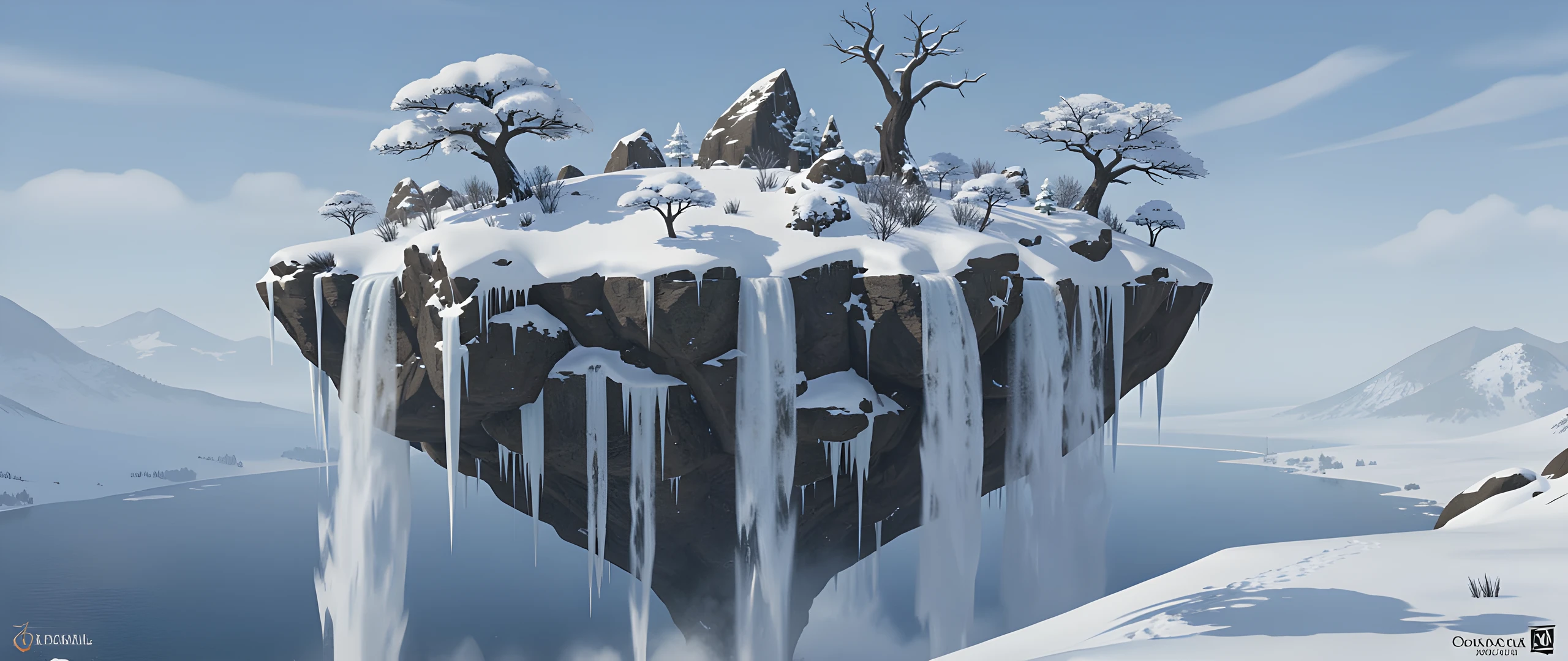 Frozen Oasis Scene
