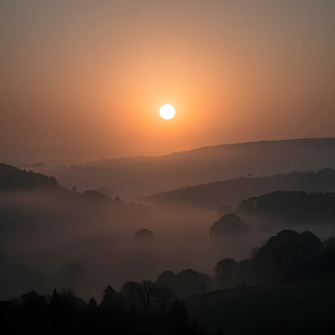 Misty Morning Sky