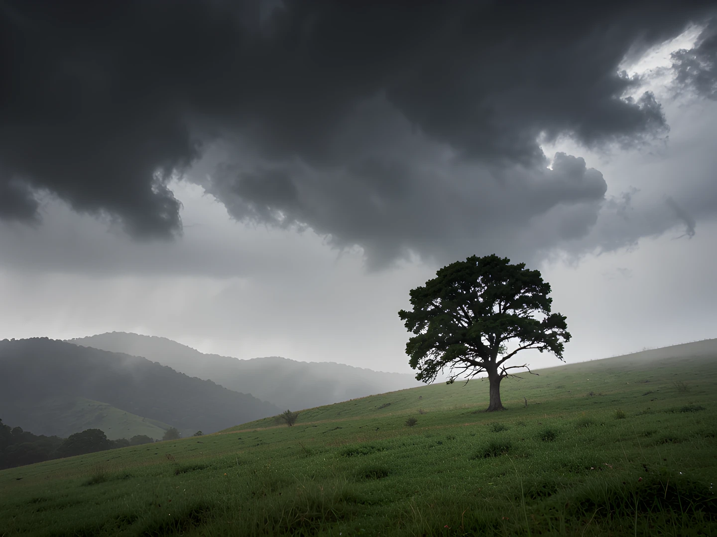 Stormy Mountain Scene