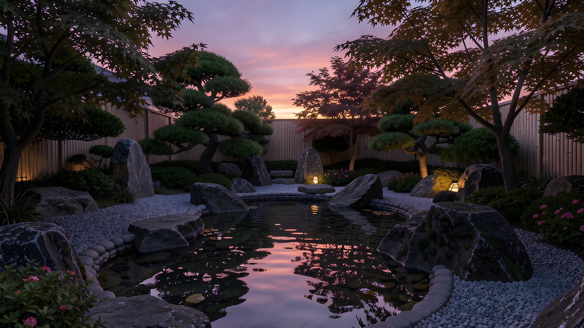 Rocky Garden Sunset